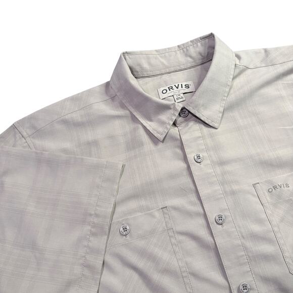 Orvis Button Down Shirt Men's Short Sleeve Lightweight Pattern Design Sz L - Picture 1 of 9